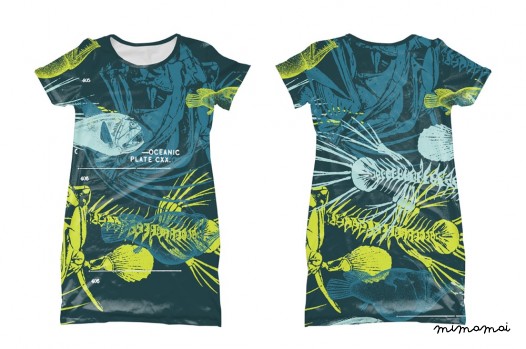 Fishbones T-shirt Dress Girl