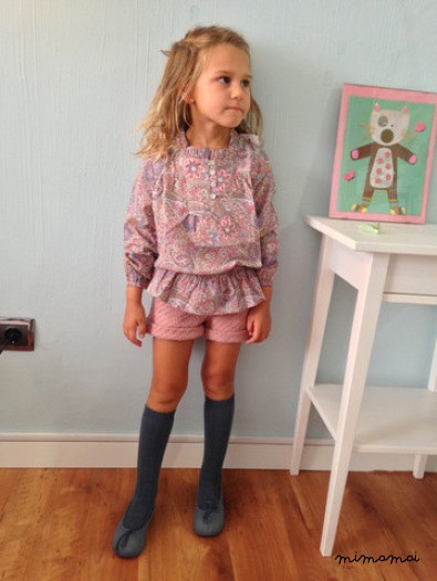 Floral Print Girls Shirt, Print girls blouse, Chic Hippy Style Girls Top