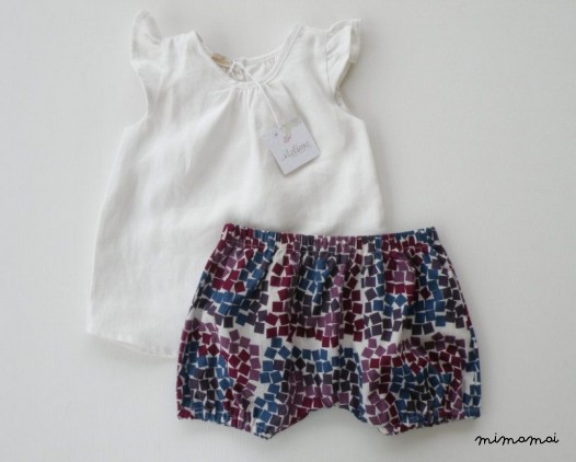Linen Blouse and Bloomers Set