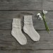 Hand knit baby cotton socks - baby socks - newborn summer socks