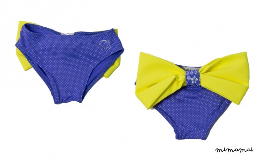 Costumino Slip Bimba Fiocco Giallo