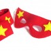 Maschera da supereroe e polsini Set - Costume - Costume del supereroe
