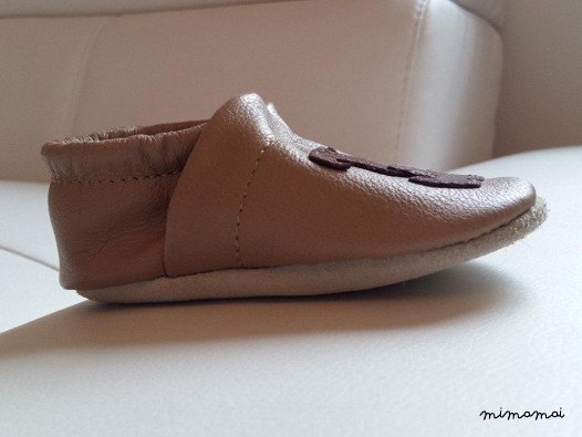 Pantofole pantofole - scarpa suola morbida a mano in pelle - marrone in pelle
