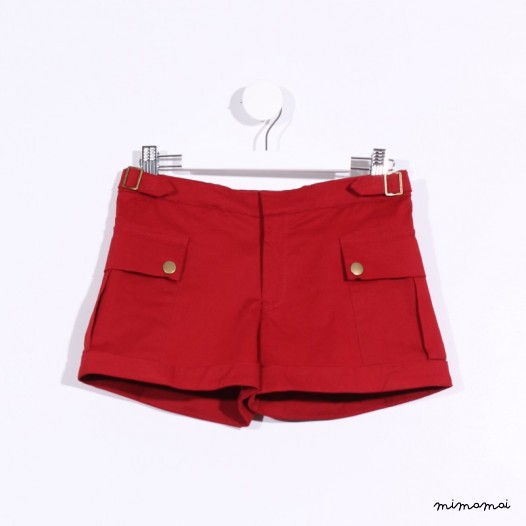 Big Pocket Shorts deep red