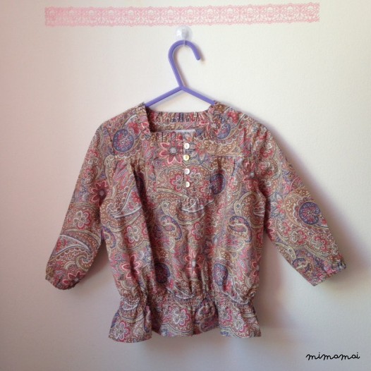 Floral Print Girls Shirt, Print girls blouse, Chic Hippy Style Girls Top