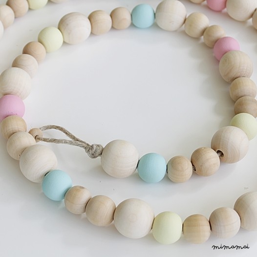 Guirlande en perles de bois Ninon