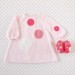 Maglia bambino vestito rosa con puntini all'uncinetto. 100% cotone. READY TO SHIP taglia 1-3 mesi.