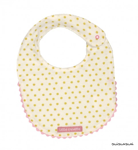 Baby bib green dots