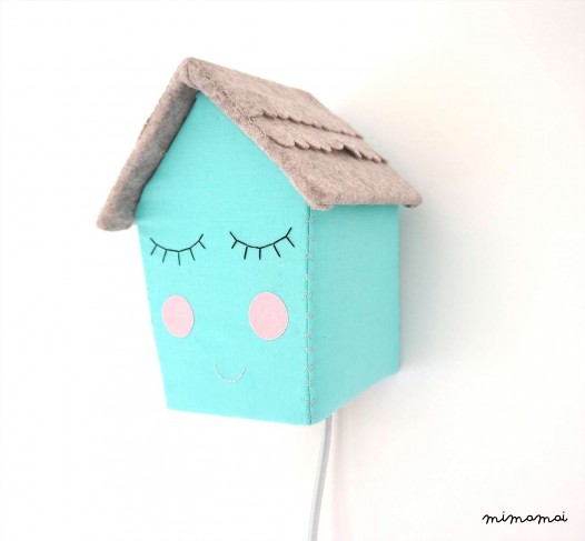 Turquoise Happy House LED light