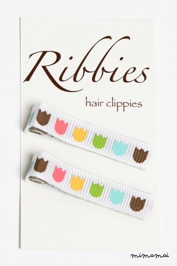 Pair of Sunny Tulips Hairclips