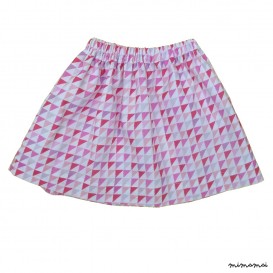 Audrey Summer Skirt - Triangles - Blossom Pink