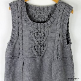 Grey knitted dress