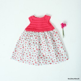 Hand knitted cotton dress
