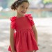 Girl's Red Dress, Children's Clothing, Framboise pink Dress, Kids Dress