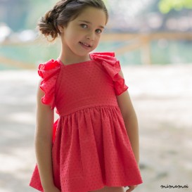 Girl's Red Dress, Children's Clothing, Framboise pink Dress, Kids Dress