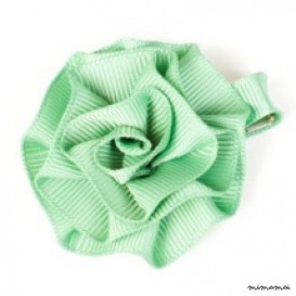 Rosette Hair Clip - Green