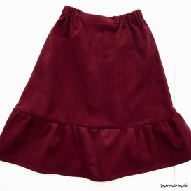 Natural cord ruffled skirt