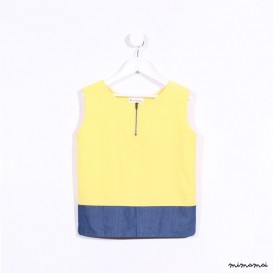 Sleeveless Boxy Top yellow