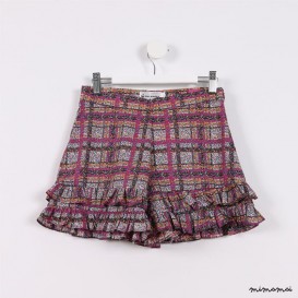 Frilly Hem Shorts purple and black