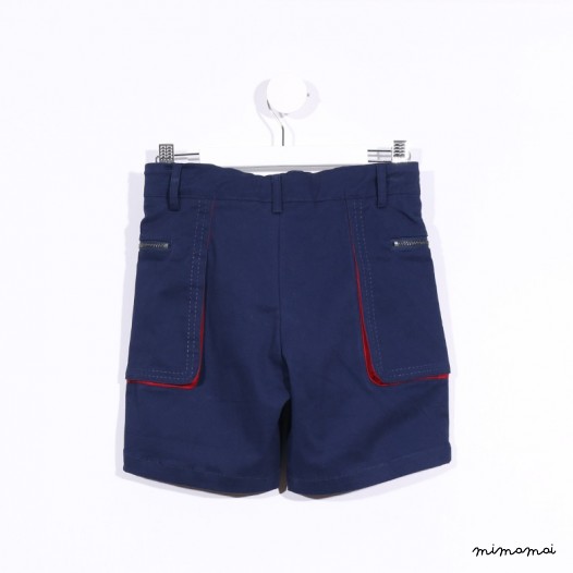 Big Pocket Shorts blue and red