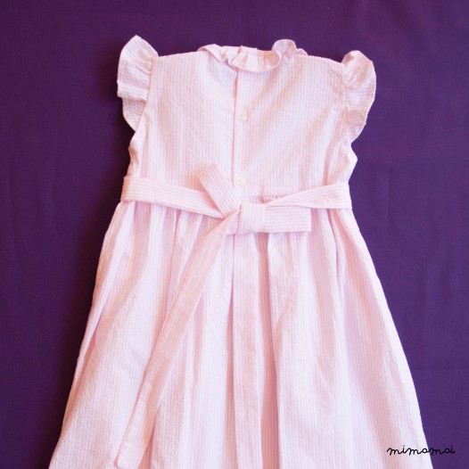 Bordered Patch smocked dress