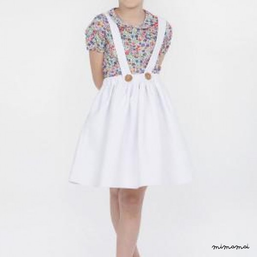 White denim skirt