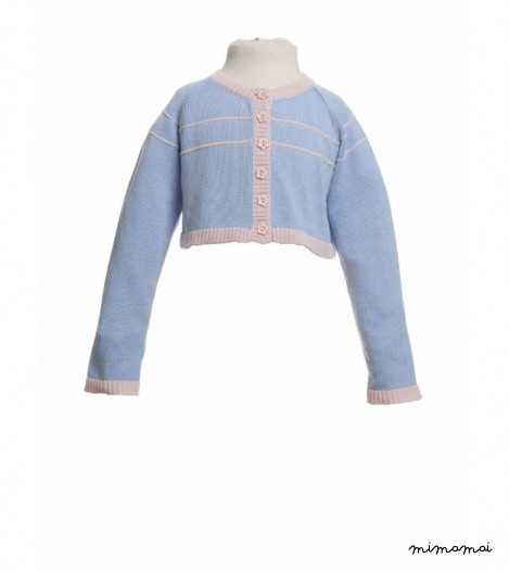 Stripey cardigan in blue