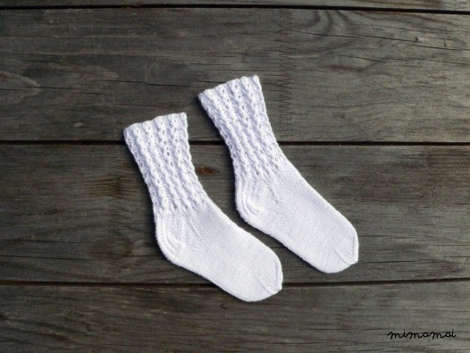 Baby socks - hand knit baby cotton summer socks