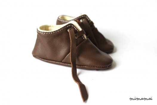 12-18 Months Slippers / Baby Shoes Lamb Leather OwO SHOES Brown