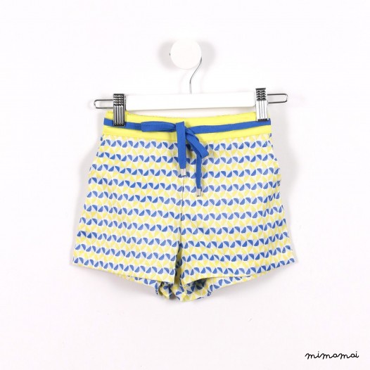 Easy-Tie Shorts yellow and blue
