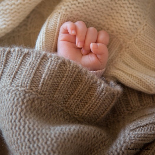 Cashmere Cable Blanket - Beige M&eacute;lange
