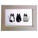 Quadretto gatti 18x13