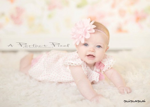 Little Girl Polka dots Ruffle Sleeves Dress with cotton lace