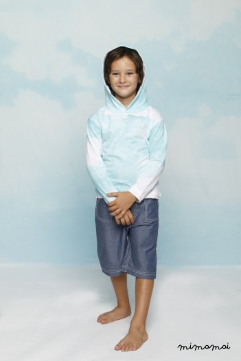 Rhombus Hoodie Aqua