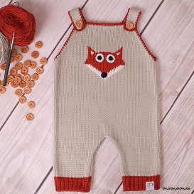 Pantaloni da bambino pagliaccetto Abito vettore Fox