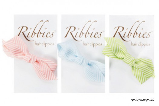 Set of 3 Thin Chevron Bow Hairclips - C