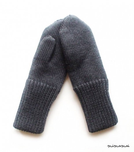 Children's double knitted merino wool long mittens/winter mittens