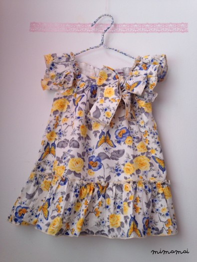 Girl dress, Lemon, Blue toddler dress, girl clothes Yellow floral girl&rsquo;s dress