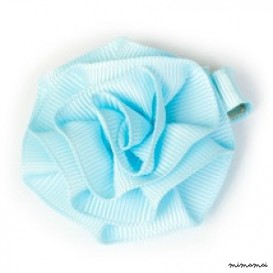 Rosette Hair Clip - Pastel Blue