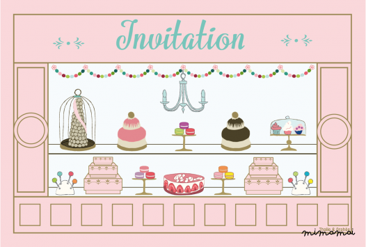 Cartes d'invitation gourmande