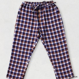 Check brown pant