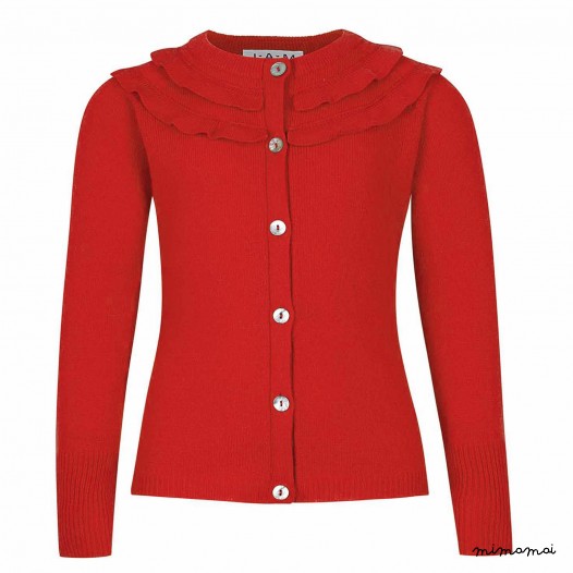 Mila Cardigan Cashmere Red