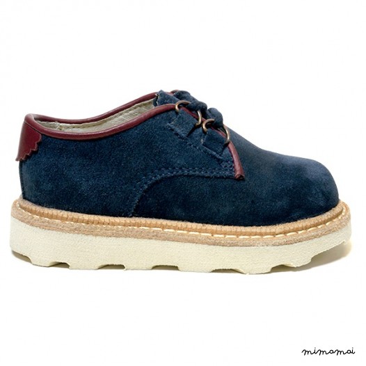 Teddy dressy shoes for boyes in navy and cherry