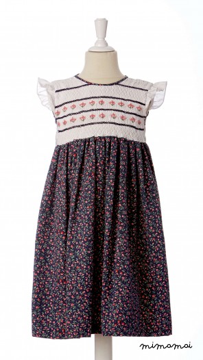Sonoran Blue blue smocked