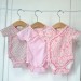 Set of 3 Pink Baby Vests