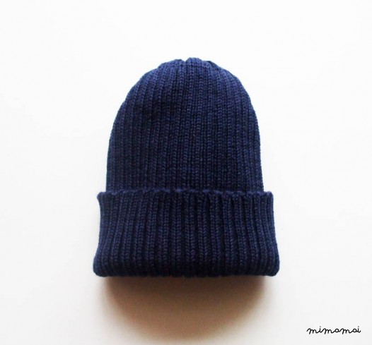 Virgin wool short beanie hat for children