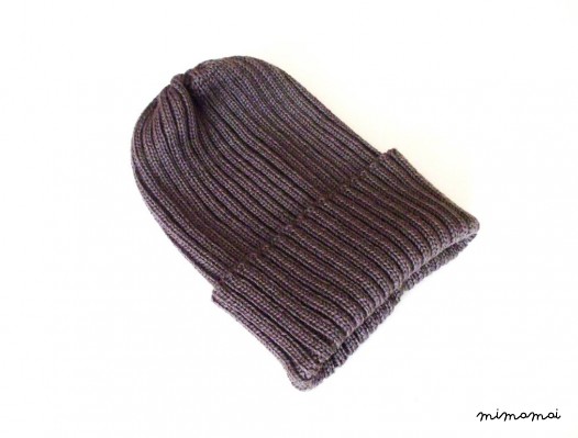 Virgin wool short beanie hat for children