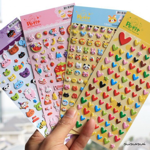 Bubble 3D Heart stickers