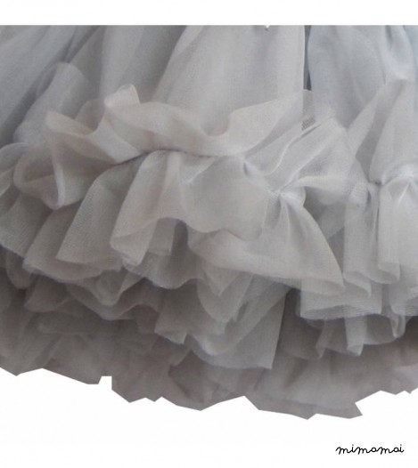 Girls Petticoat Tutu in Misty Grey