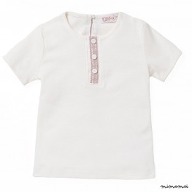 T-shirt GIRLS lace white/rose